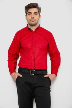 Сорочка чоловіча з довгим рукавом, колір червоний, 214R16111