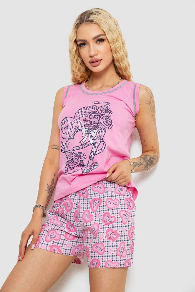 Піжама жіноча, колір рожевий, 243R03674 - Зображення 3