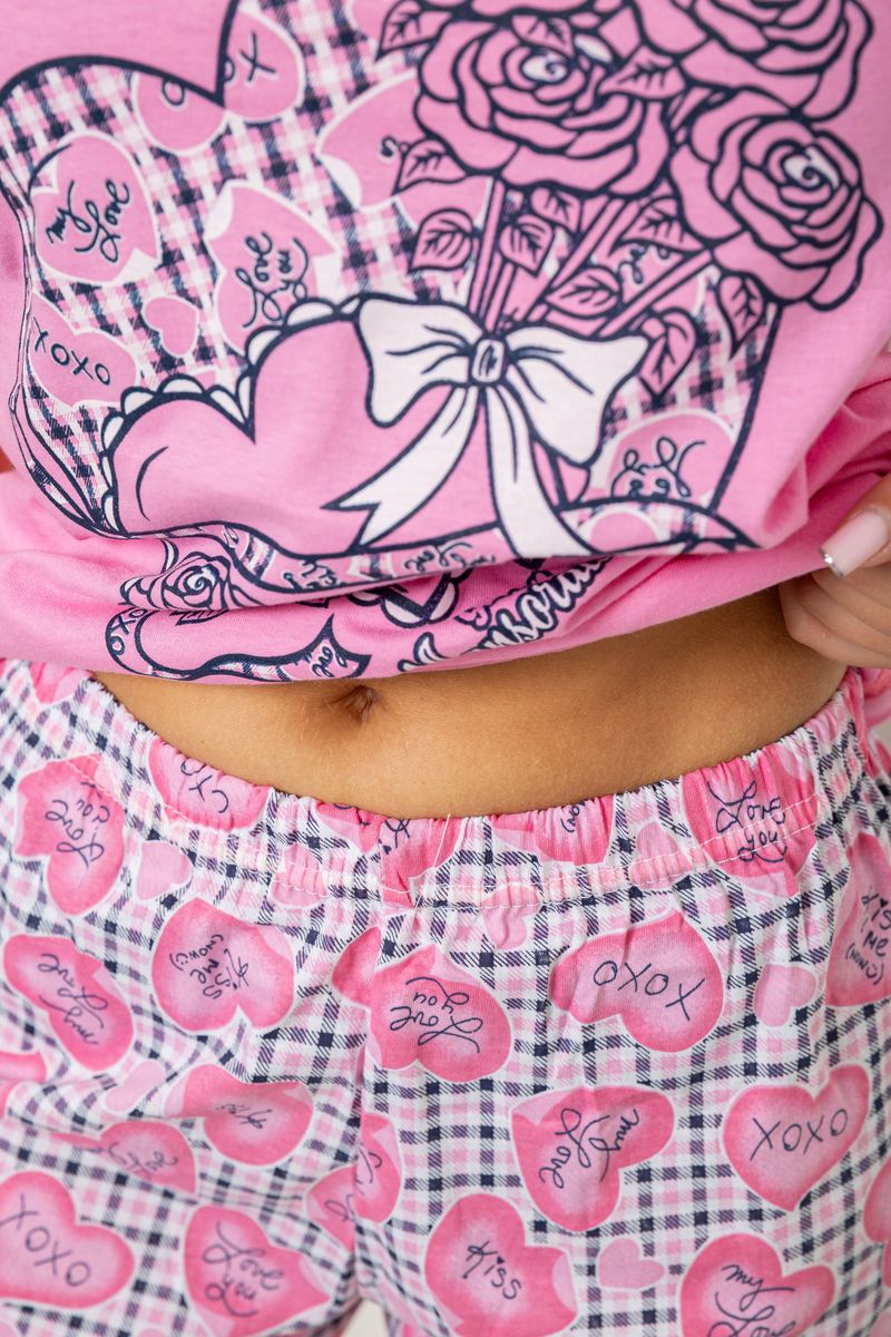 Піжама жіноча, колір рожевий, 243R03674 - Зображення 5