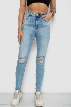 Джинси жіночі, колір блакитний, 182R10001