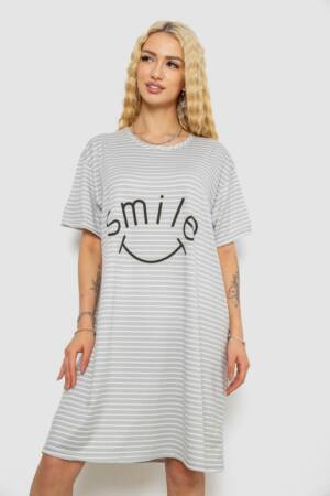 Нічна сорочка, колір сіро-білий, 238R335-3