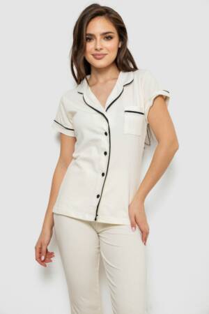 Піжама жіноча, колір молочний, 243R19002