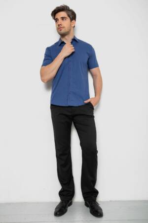 Сорочка чоловіча з принтом, колір джинс, 214R7014