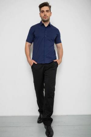 Сорочка чоловіча з принтом, колір синій, 214R7014