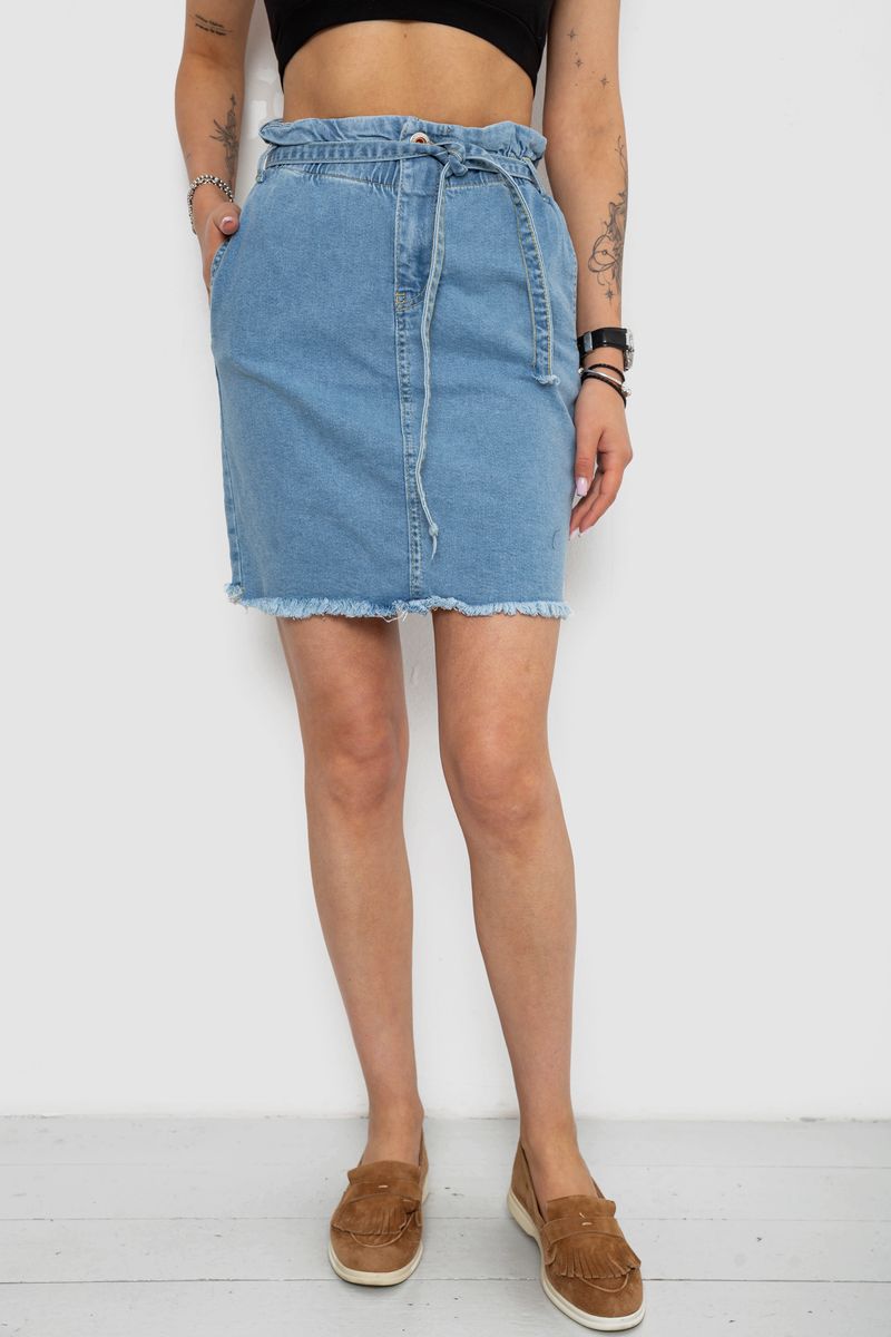 Спідниця жіноча джинсова, колір блакитний, 182R1484