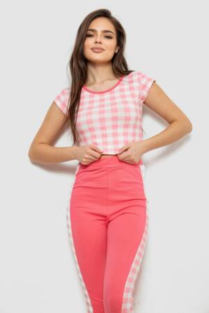 Піжама жіноча, колір рожевий, 243R1488-017