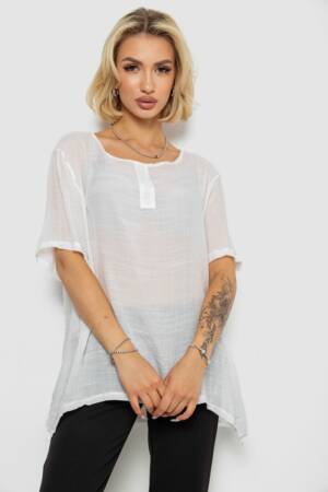 Блуза, колір молочний, 244RM206