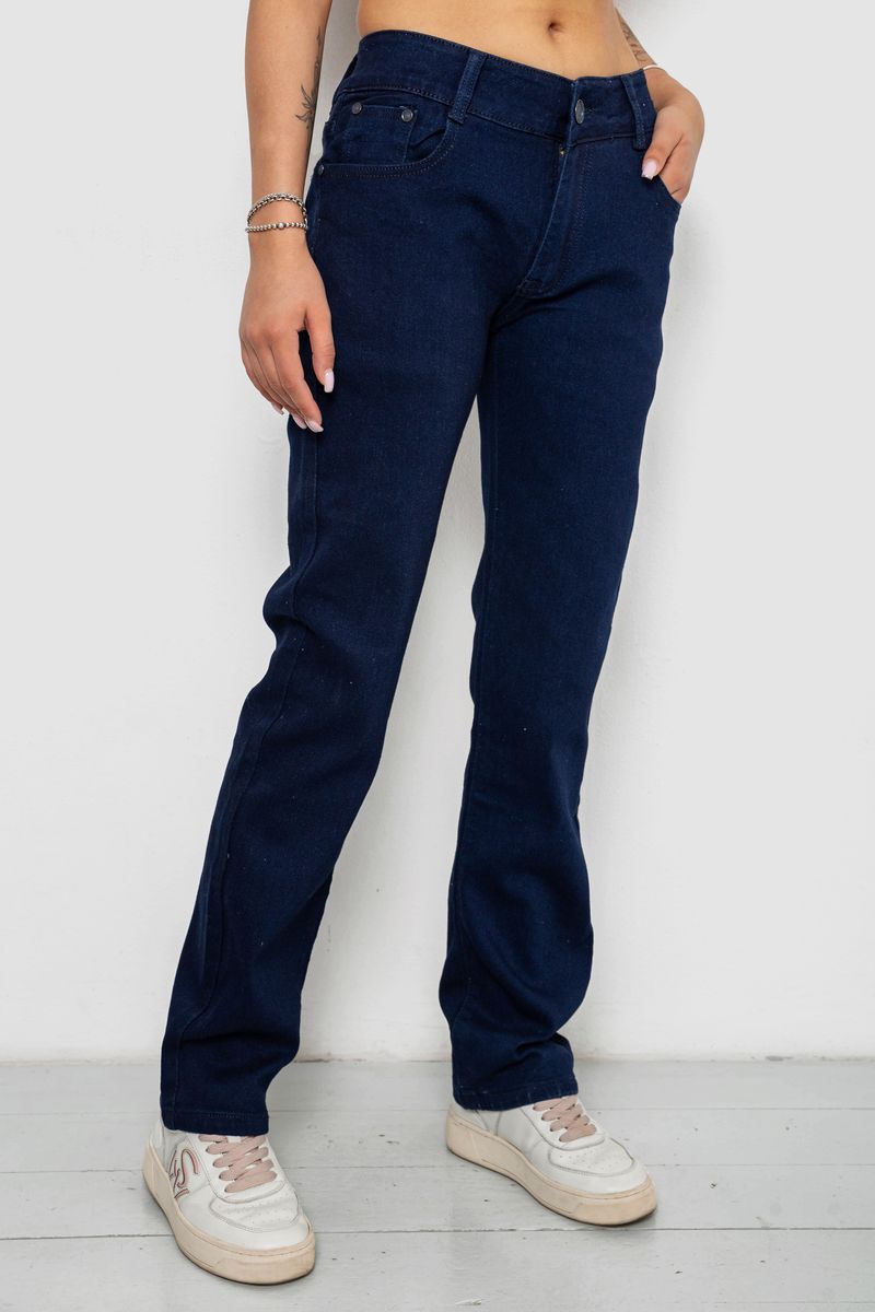 Джинси жіночі стрейч, колір синій, 244R1051 - Зображення 3
