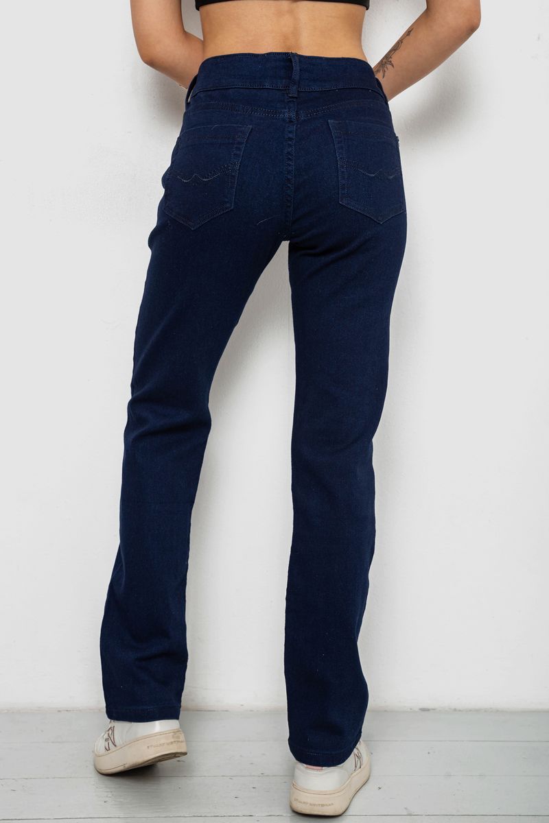 Джинси жіночі стрейч, колір синій, 244R1051 - Зображення 4