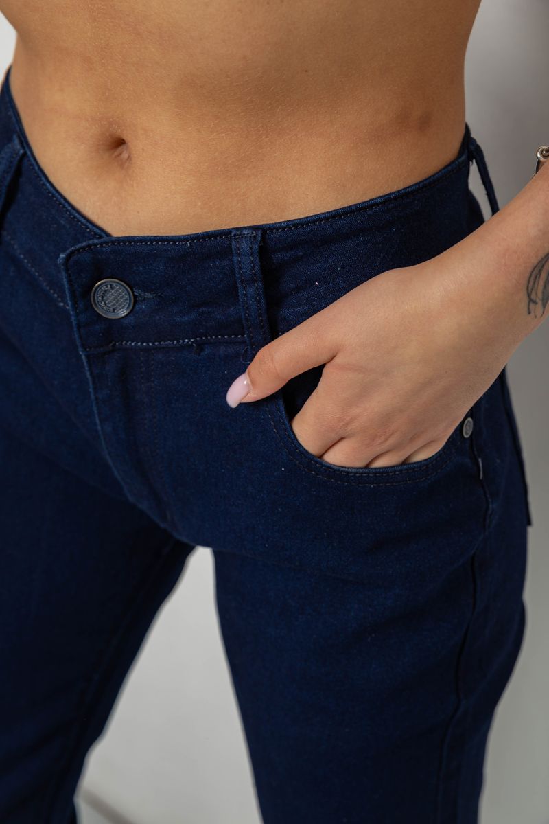 Джинси жіночі стрейч, колір синій, 244R1051 - Зображення 5