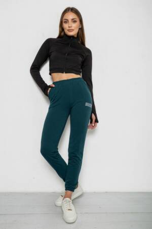 Спортивні штани жіночі, колір зелений, 238R5052-1