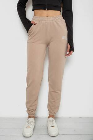Спортивні штани жіночі, колір бежевий, 238R5052-1