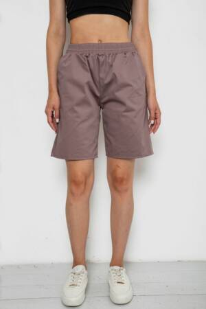 Шорти жіночі однотонні, колір мокко, 238R315-1