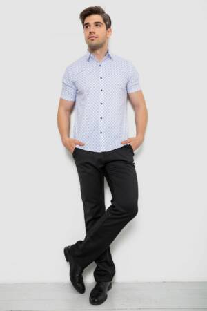 Сорочка чоловіча з принтом, колір білий, 214R7330