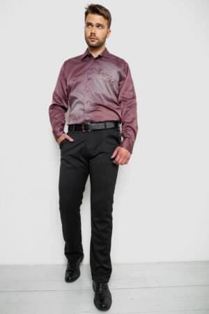 Сорочка чоловіча з принтом, колір бордовий, 214R5829