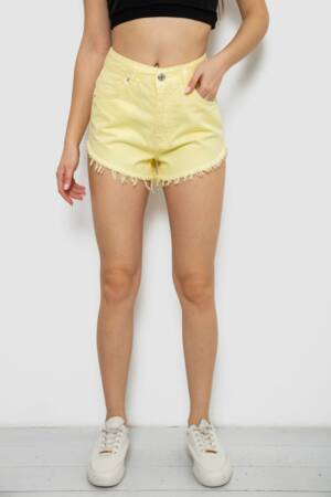 Шорти жіночі джинсові, колір жовтий, 182R1648S21