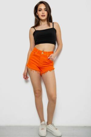 Шорти жіночі джинсові, колір помаранчевий, 182R1648S21