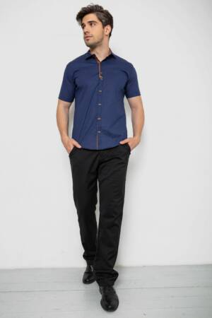 Сорочка чоловіча з принтом, колір синій, 214R7021