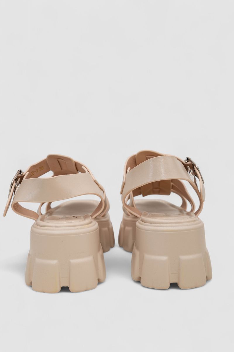 Босоніжки жіночі, колір бежевий, 243R9206 - Зображення 4