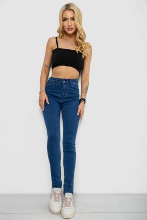 Джинси жіночі Skinny, колір синій, 182R3619