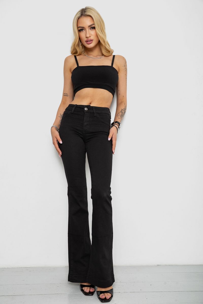 Джинси жіночі, колір чорний, 182R7051