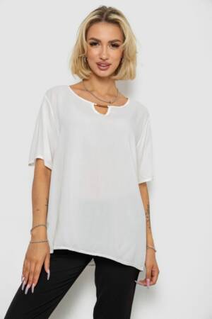 Блуза, колір молочний, 244RM208