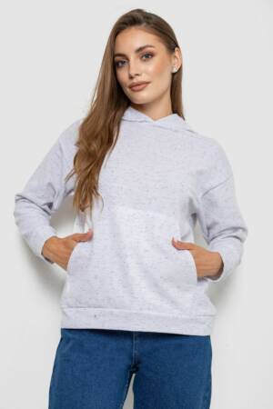Худі жіноче утеплене, колір світло-сірий, 238R58308