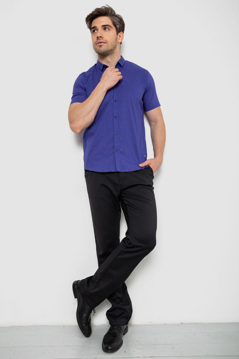 Сорочка чоловіча с принтом, колір фіолетовий, 214R6917-11