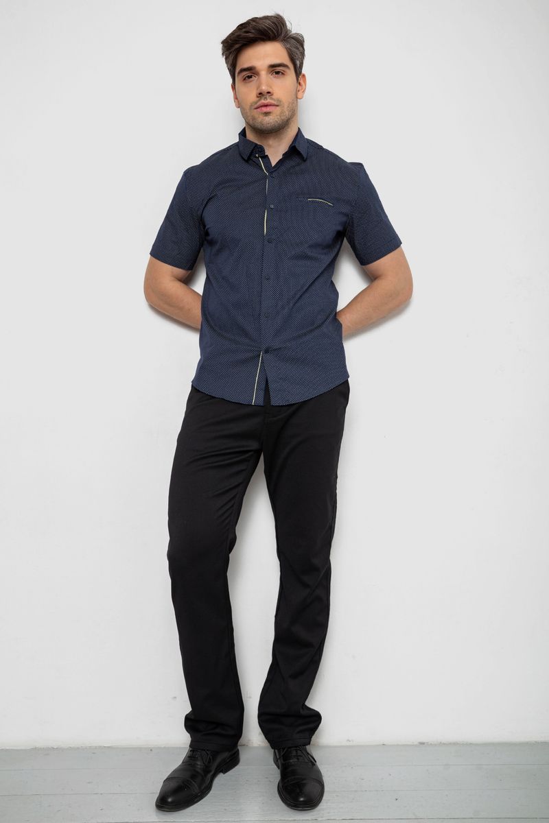 Сорочка чоловіча з принтом, колір темно-синій, 214R7128 - Зображення 2