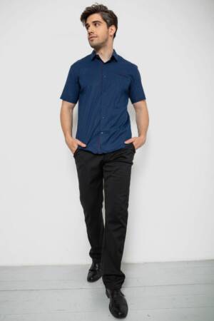 Сорочка чоловіча з принтом, колір синій, 214R7128