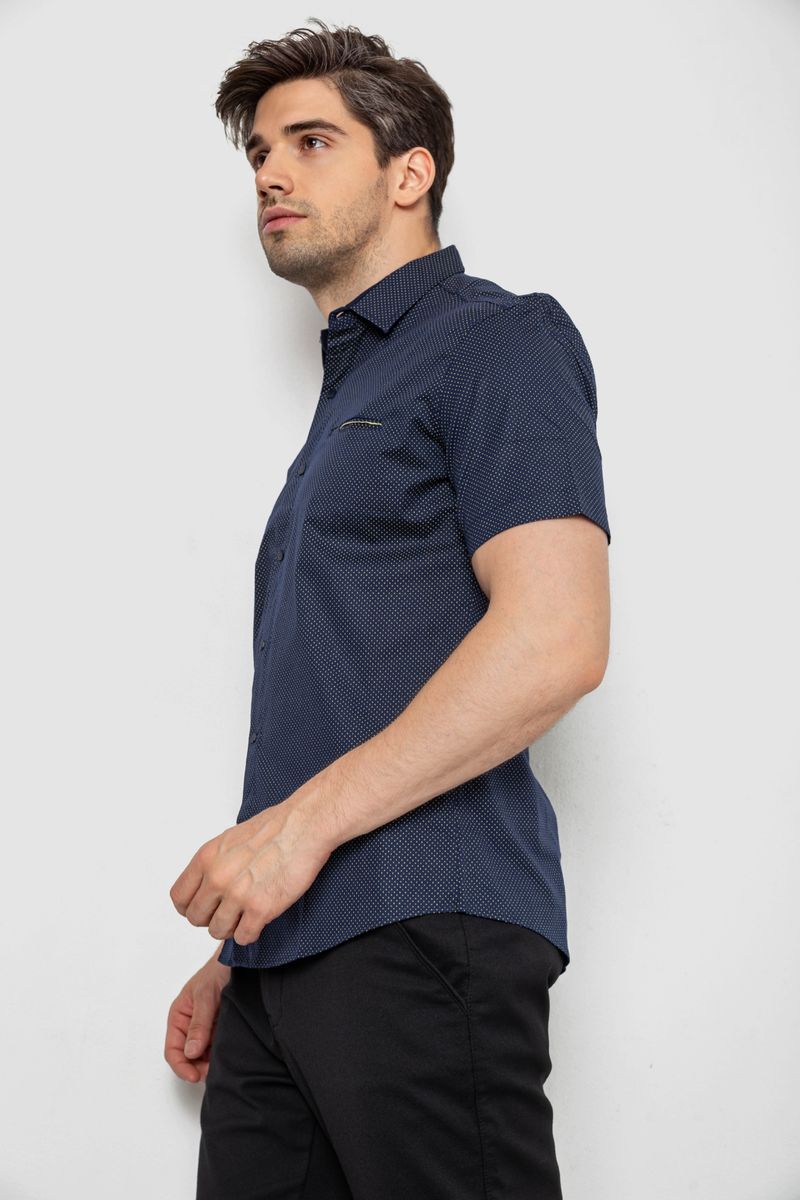 Сорочка чоловіча з принтом, колір темно-синій, 214R7128 - Зображення 3