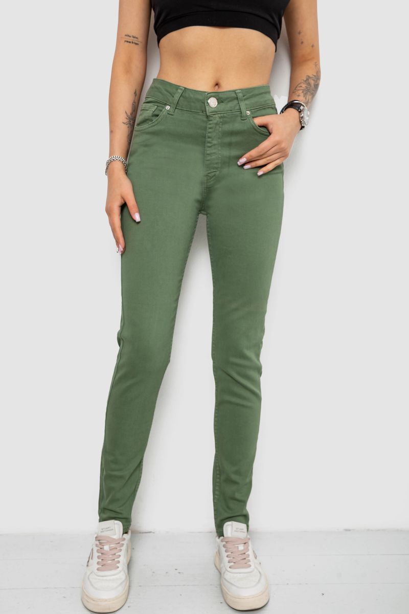 Джинси жіночі Slim Fit, колір зелений, 182R1489S19