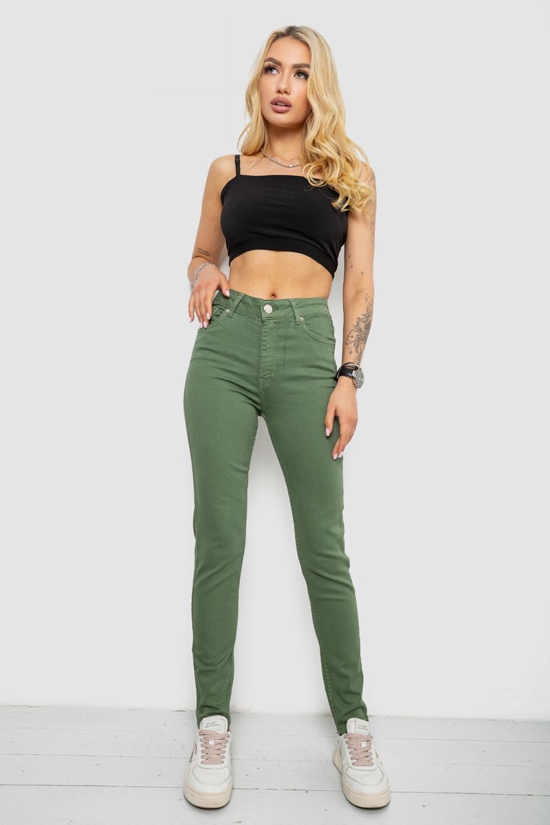 Джинси жіночі Slim Fit, колір зелений, 182R1489S19