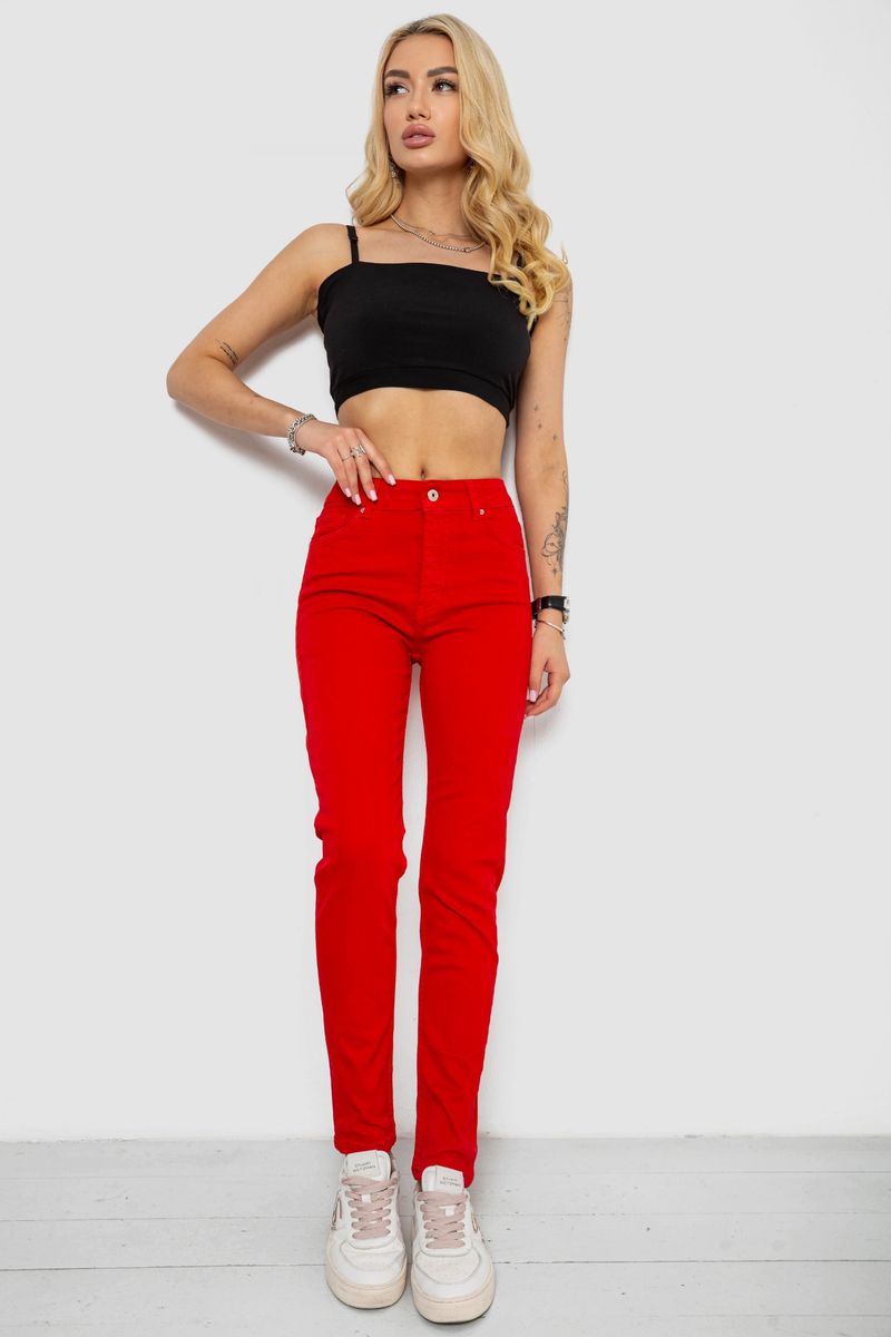 Джинси жіночі Slim Fit, колір червоний, 182R1489S19