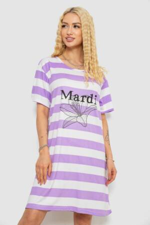 Нічна сорочка, колір біло-бузковий, 238R335-9