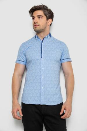 Сорочка чоловіча з коротким рукавом, колір бузковий, 214R3071