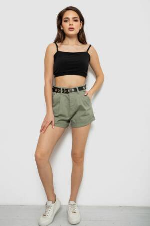 Шорти жіночі джинсові, колір оливковий, 182R00301