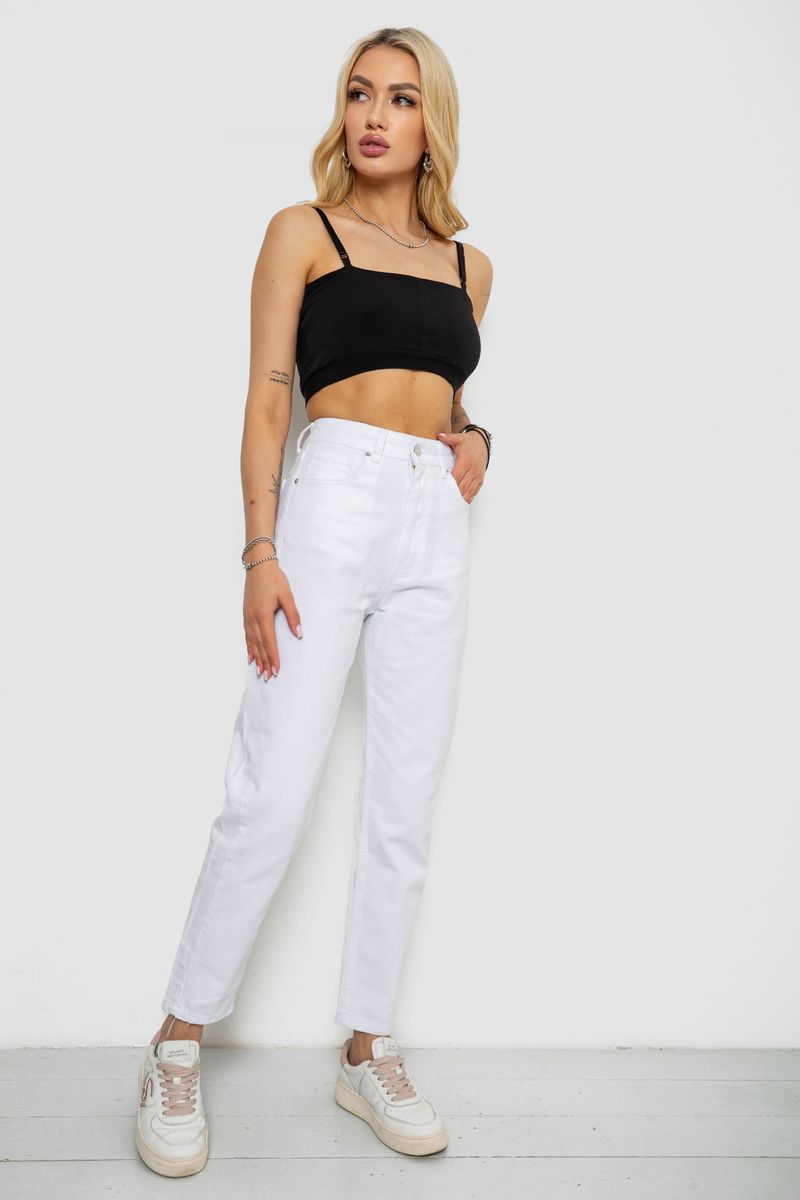 Джинси жіночі Mom’s, колір білий, 182R1842