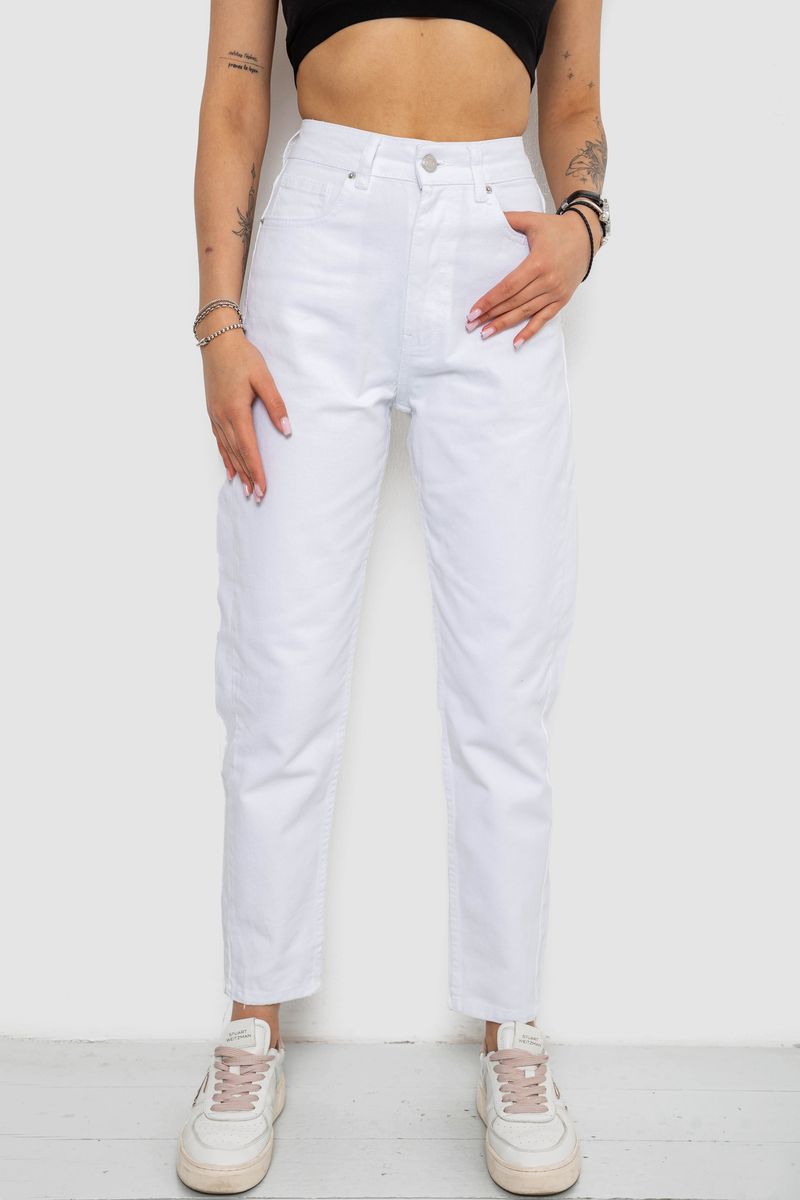 Джинси жіночі Mom’s, колір білий, 182R1842