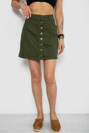 Спідниця жіноча джинсова, колір хакі, 182R1301