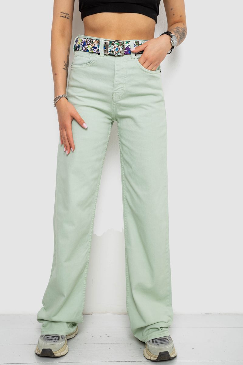 Джинси жіночі, колір м’ятний, 250R00146