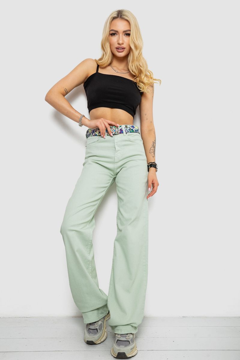 Джинси жіночі, колір м’ятний, 250R00146