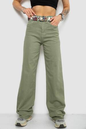 Джинси жіночі, колір оливковий, 250R00146