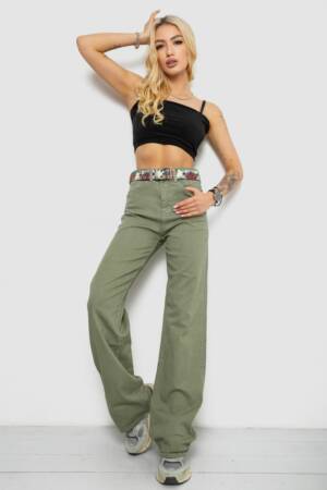 Джинси жіночі, колір оливковий, 250R00146