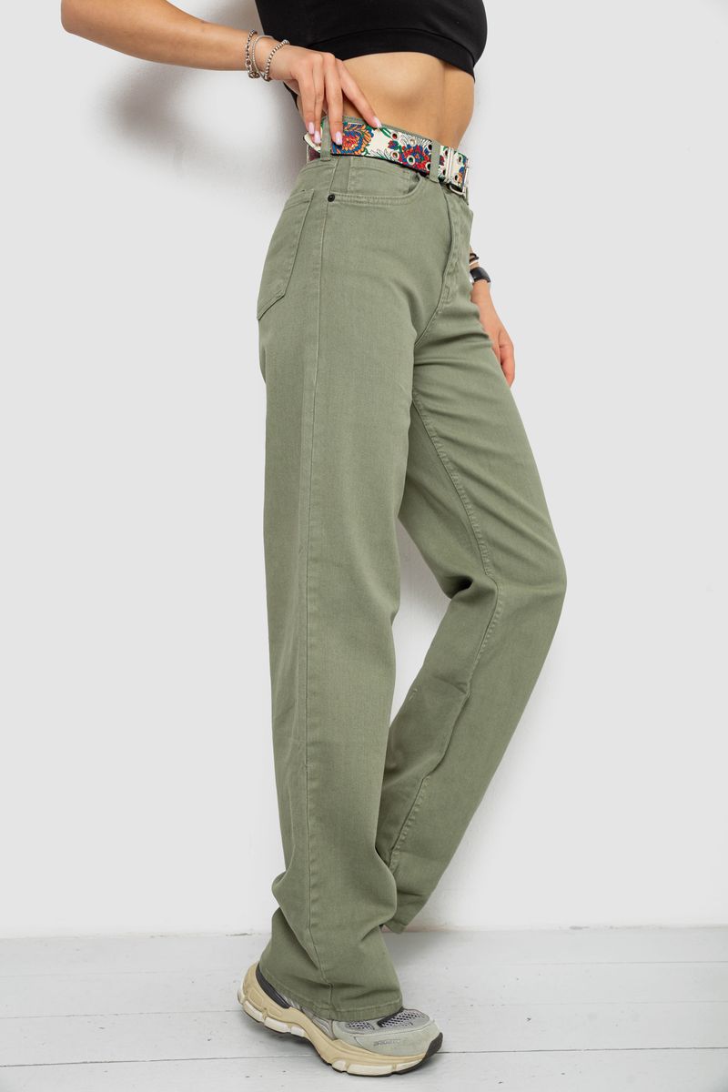 Джинси жіночі, колір оливковий, 250R00146 - Зображення 3