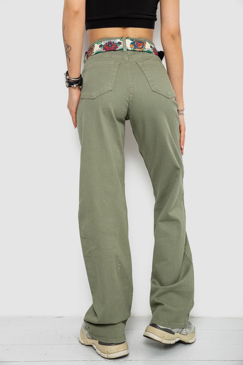 Джинси жіночі, колір оливковий, 250R00146 - Зображення 4