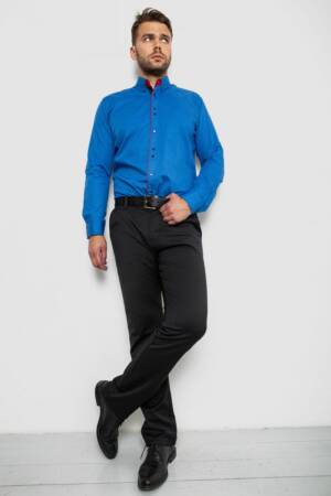 Сорочка чоловіча з принтом, колір синій, 214R3092