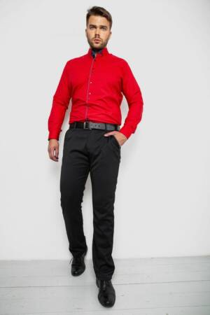 Сорочка чоловіча з принтом, колір червоний, 214R3092