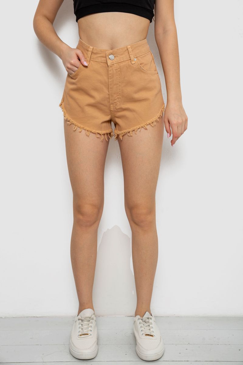 Шорти жіночі джинсові, колір бежевий, 182R1648S20