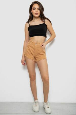 Шорти жіночі джинсові, колір бежевий, 182R1648S20